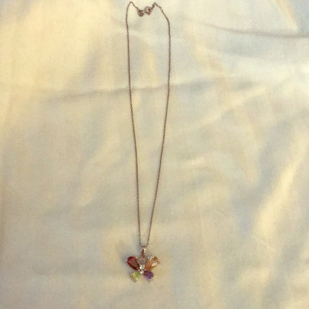Multicolored Butterfly Necklace 🦋